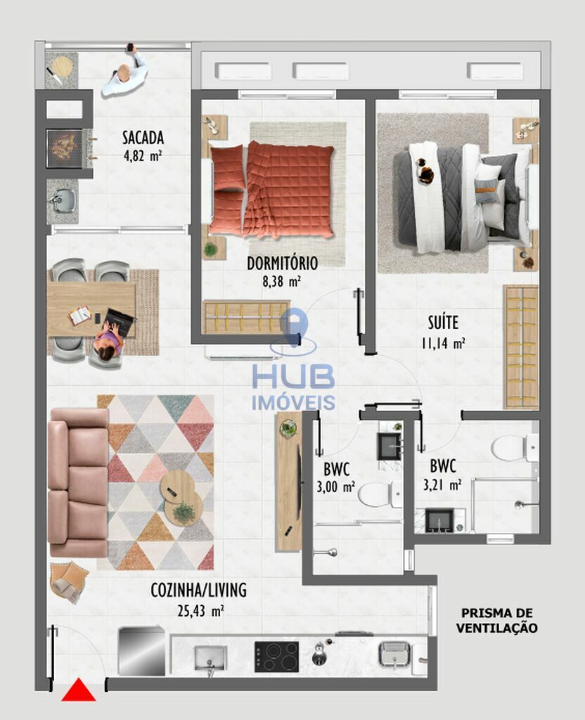 Apartamento, 2 quartos, 67 m² - Foto 8