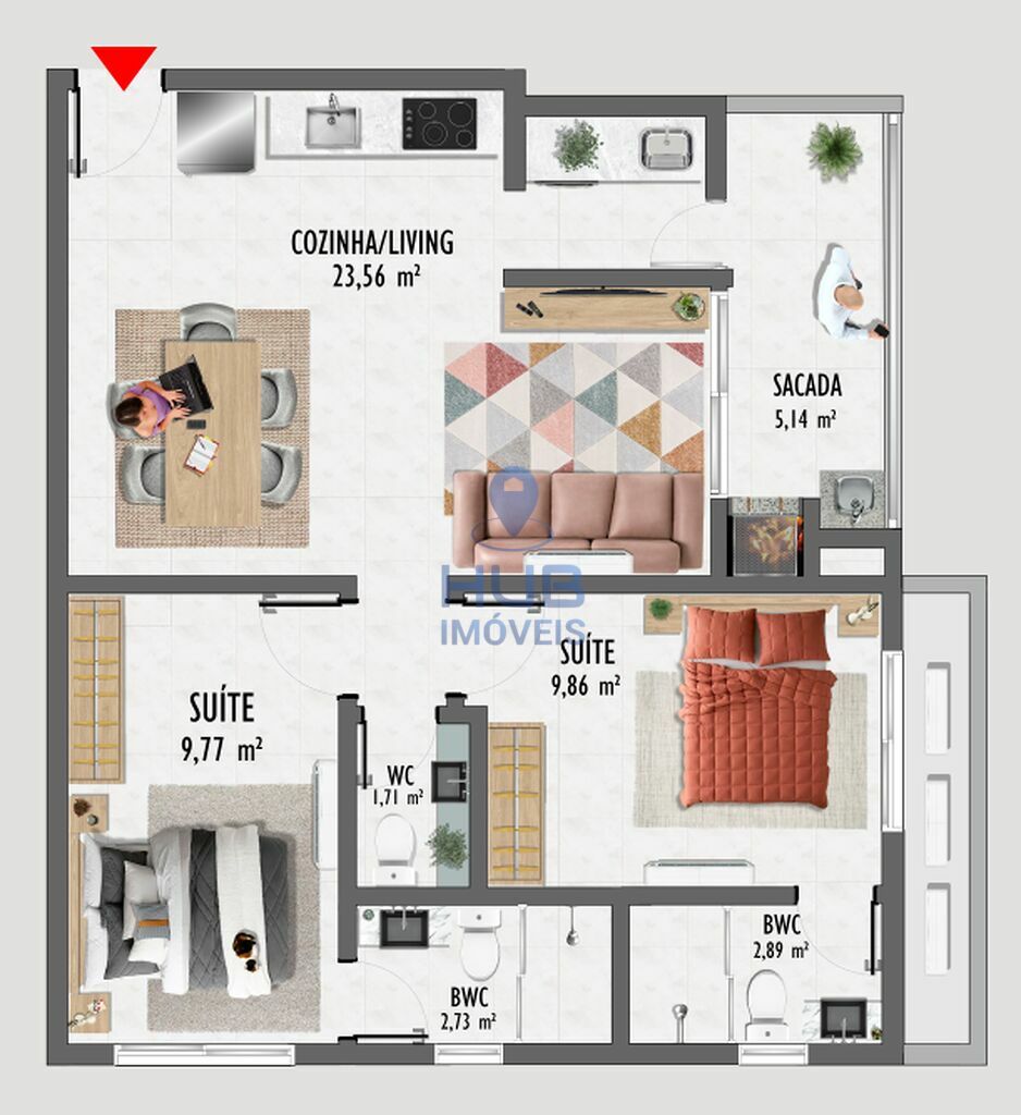 Apartamento, 2 quartos, 67 m² - Foto 11