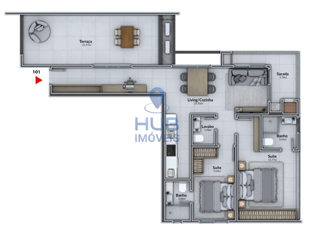Apartamento, 2 quartos, 63 m² - Foto 17