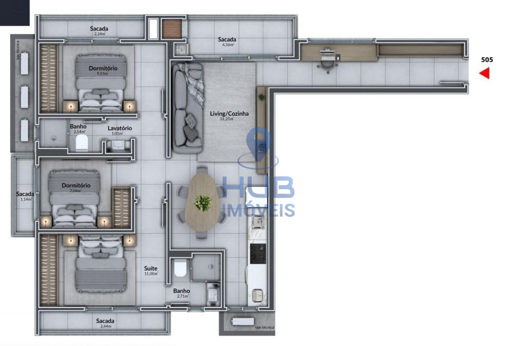 Apartamento, 2 quartos, 63 m² - Foto 16