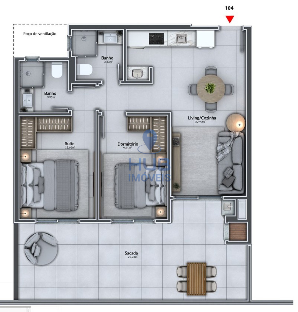 Apartamento, 2 quartos, 63 m² - Foto 11