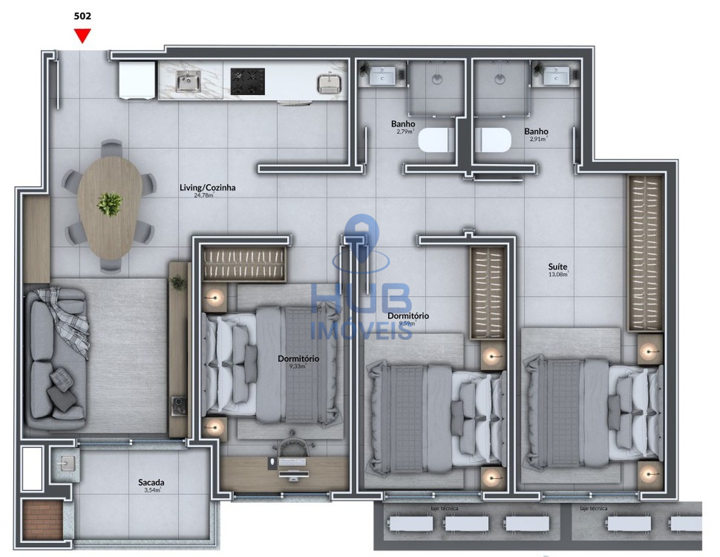 Apartamento, 2 quartos, 63 m² - Foto 9