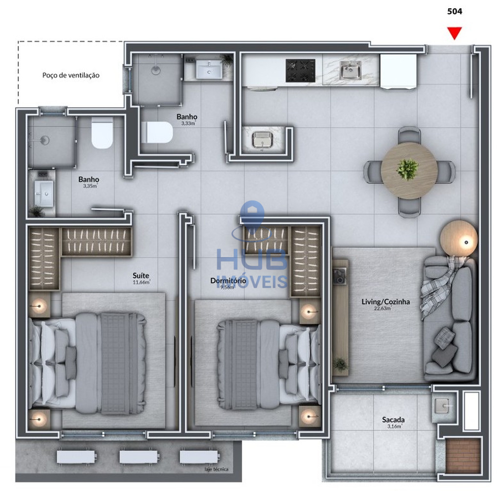 Apartamento, 2 quartos, 63 m² - Foto 5