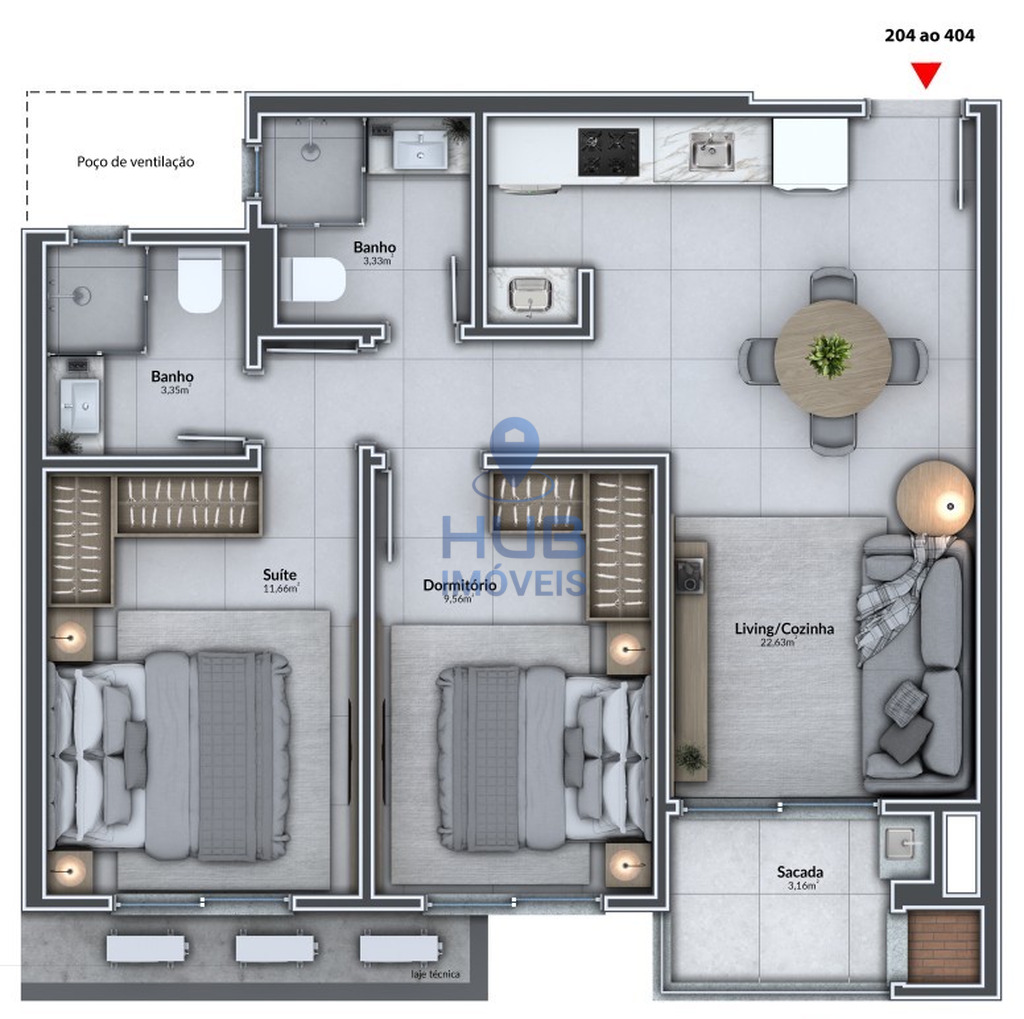 Apartamento, 2 quartos, 63 m² - Foto 4