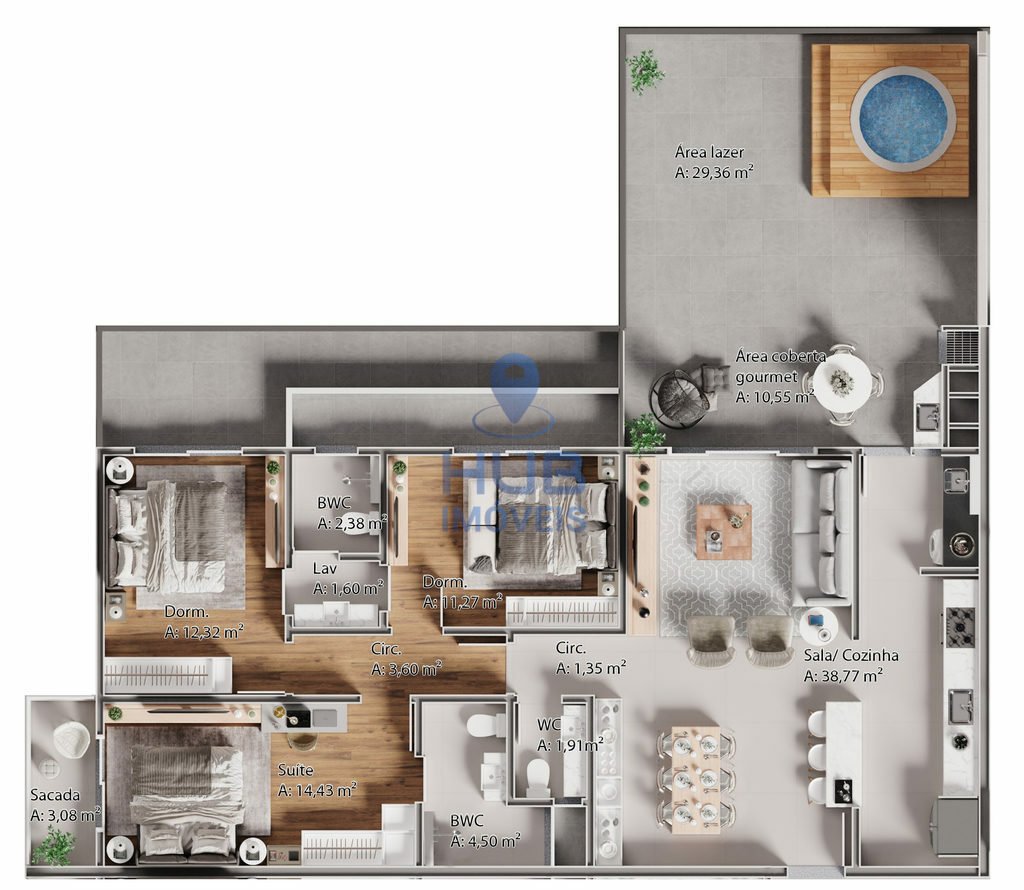 Apartamento, 2 quartos, 99 m² - Foto 9