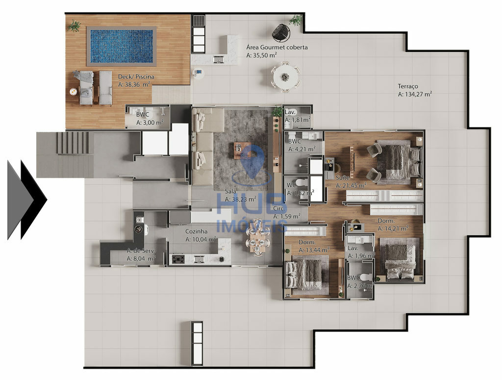 Apartamento, 3 quartos, 123 m² - Foto 13