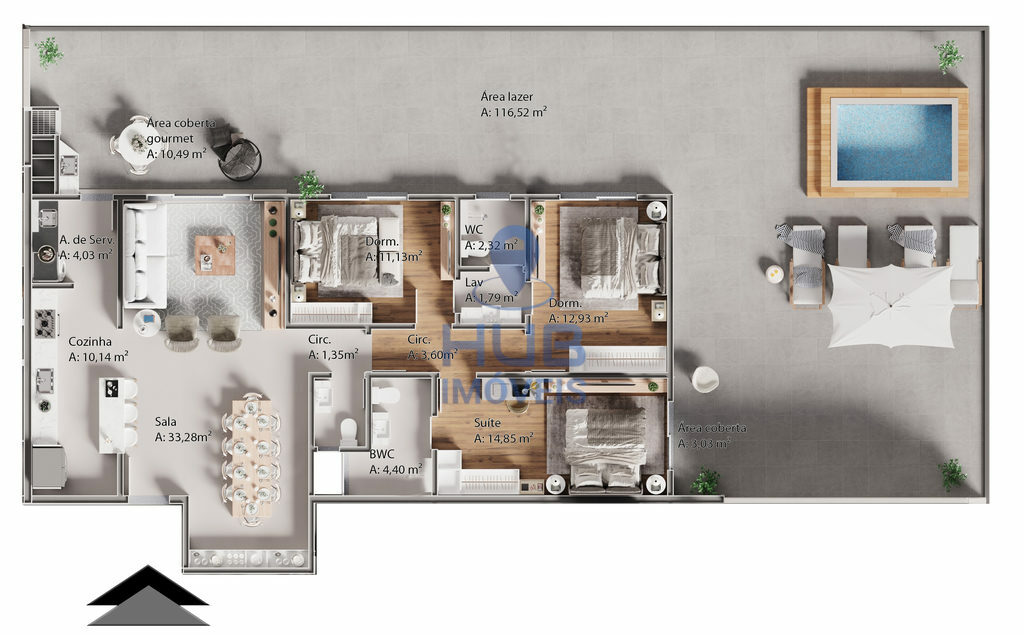 Apartamento, 3 quartos, 363 m² - Foto 12