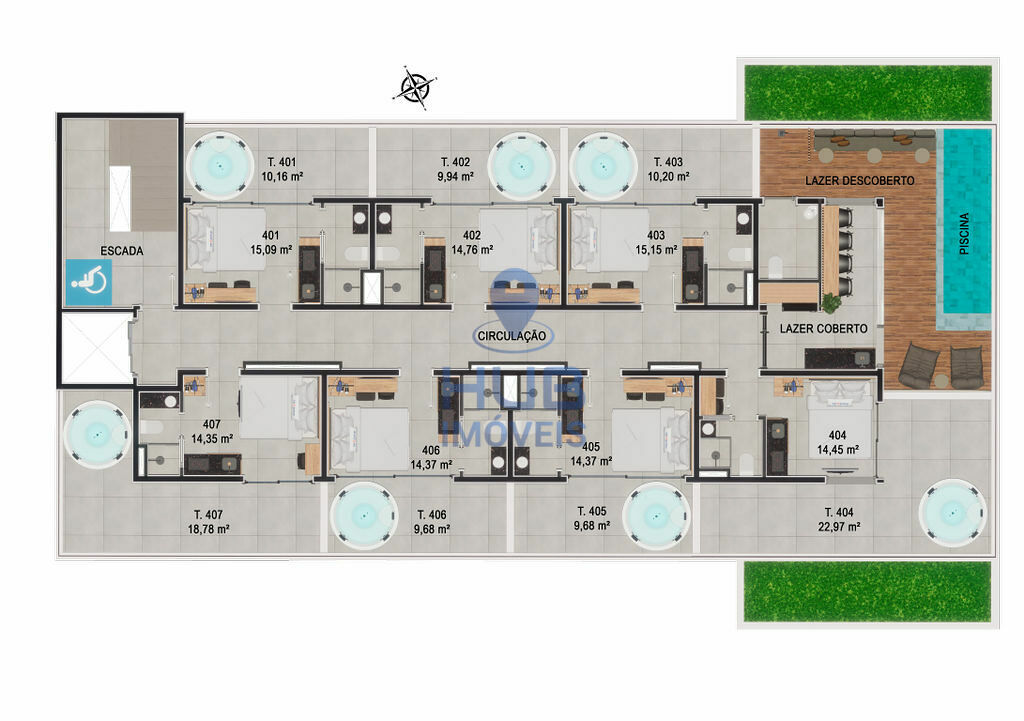 Kitnet-Studio, 14 m² - Foto 3