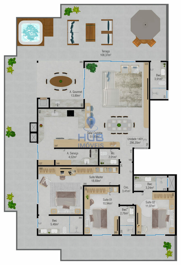 Apartamento, 2 quartos, 198 m² - Foto 13