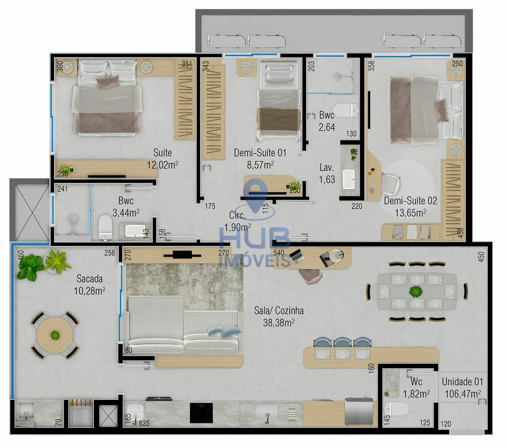 Apartamento, 3 quartos, 106 m² - Foto 12