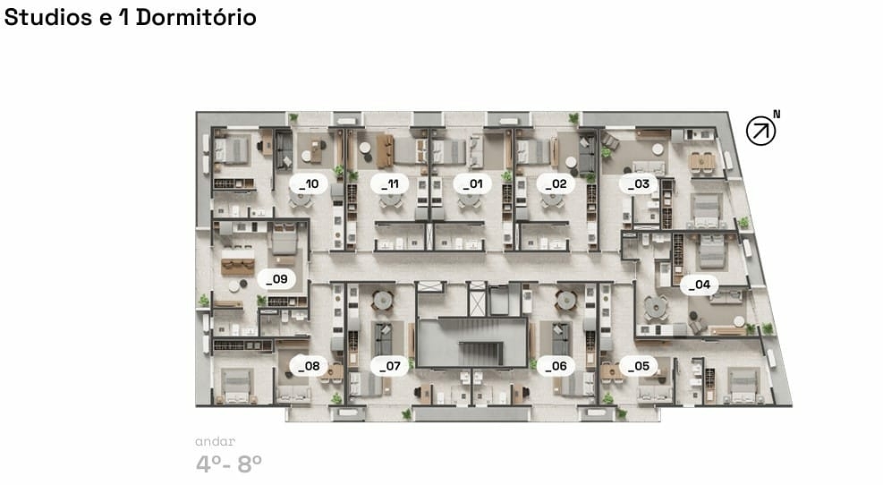 Kitnet-Studio, 44 m² - Foto 3