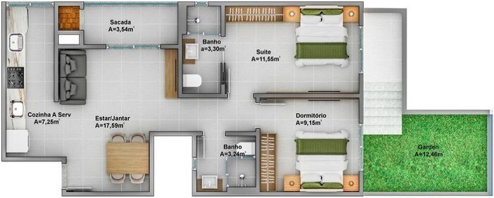 Apartamento, 3 quartos, 78 m² - Foto 6