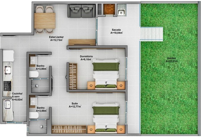 Apartamento, 3 quartos, 78 m² - Foto 14