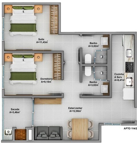 Apartamento, 3 quartos, 78 m² - Foto 19