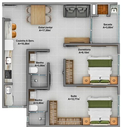 Apartamento, 3 quartos, 78 m² - Foto 24