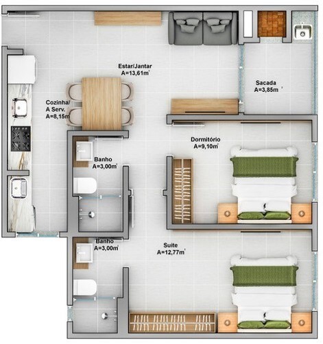 Apartamento, 3 quartos, 78 m² - Foto 27
