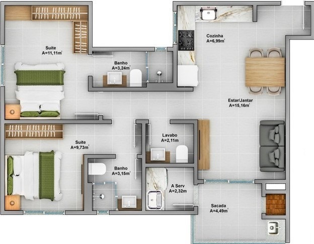 Apartamento, 3 quartos, 78 m² - Foto 30