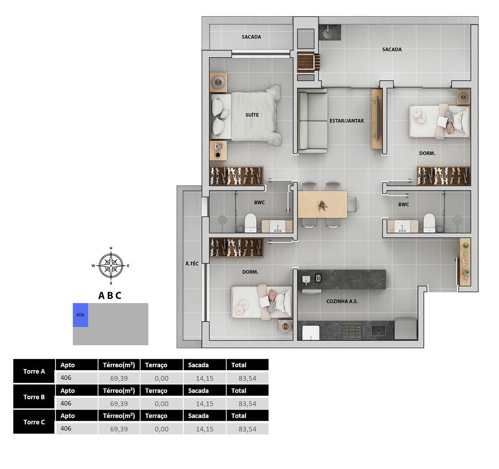 Apartamento, 2 quartos, 103 m² - Foto 47