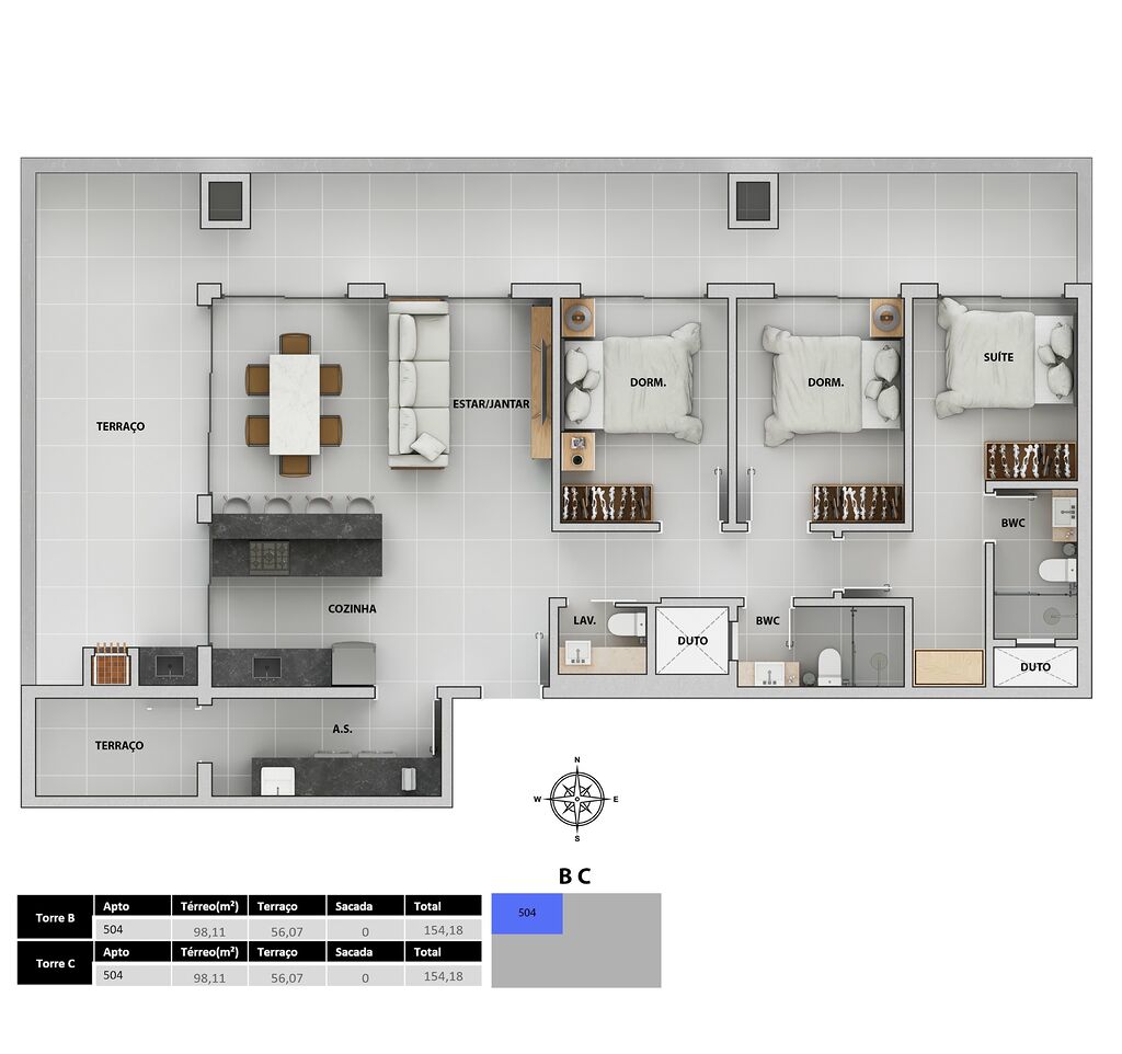 Apartamento, 2 quartos, 103 m² - Foto 62