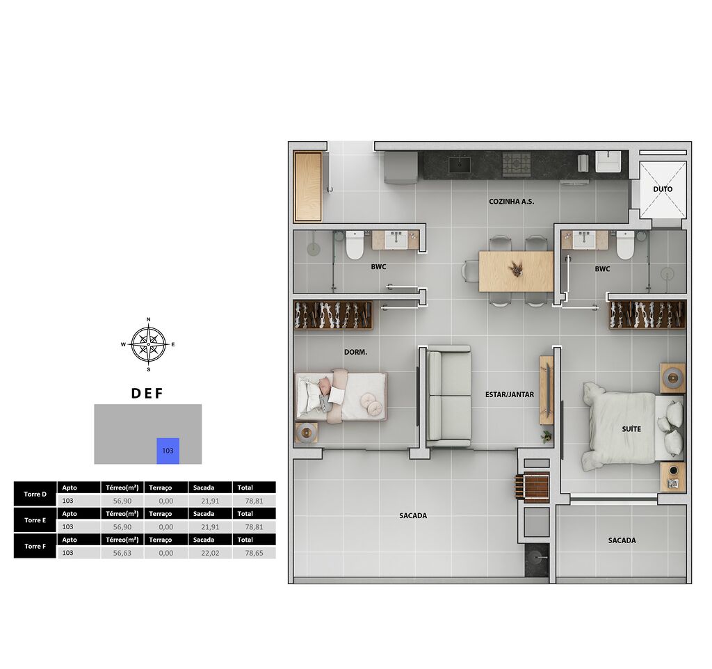 Apartamento, 3 quartos, 119 m² - Foto 43