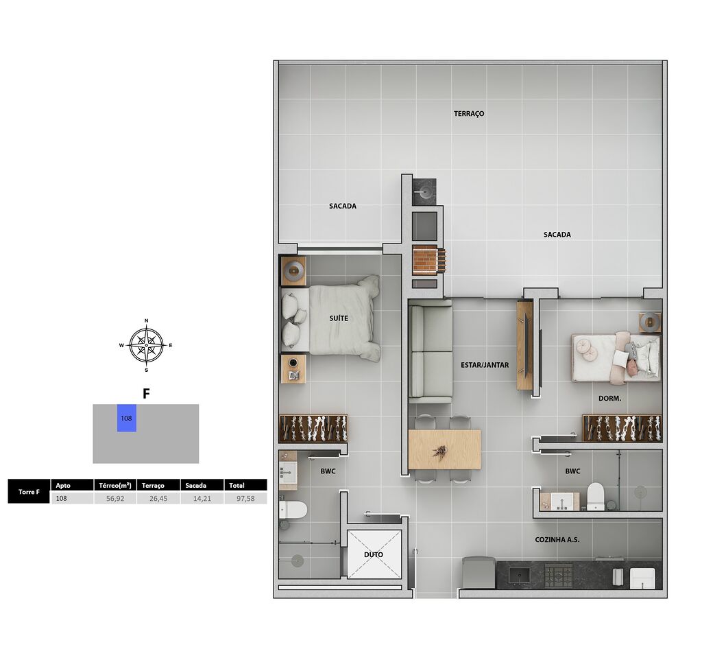 Apartamento, 3 quartos, 119 m² - Foto 53