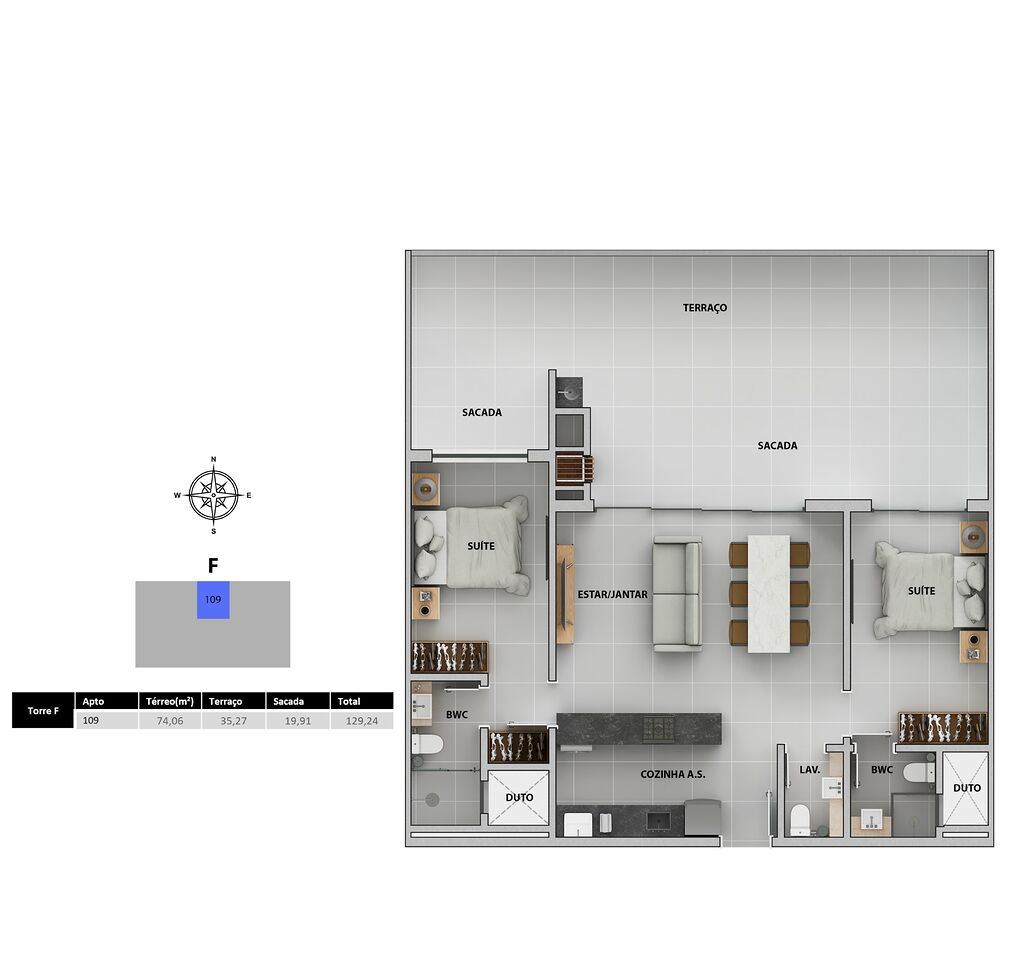 Apartamento, 3 quartos, 119 m² - Foto 58