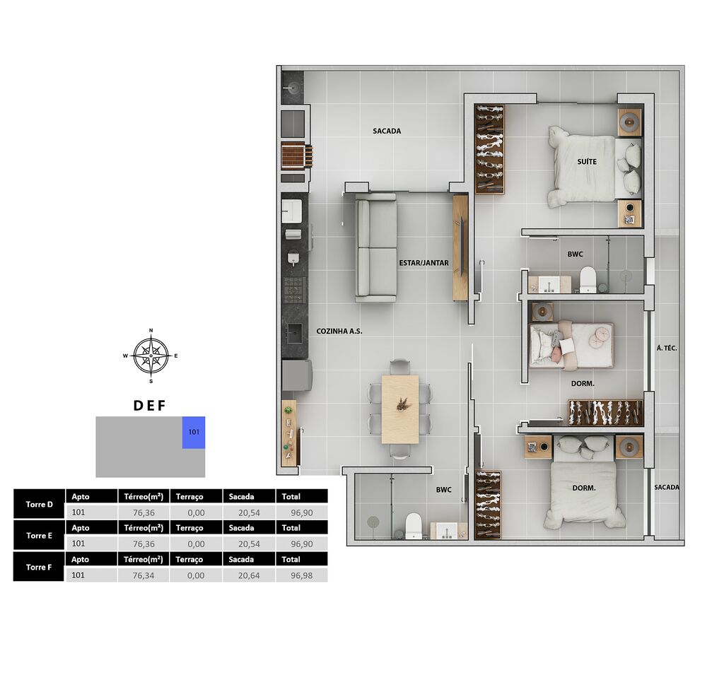 Apartamento, 107 m² - Foto 50