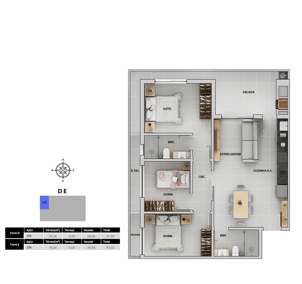 Apartamento, 107 m² - Foto 51