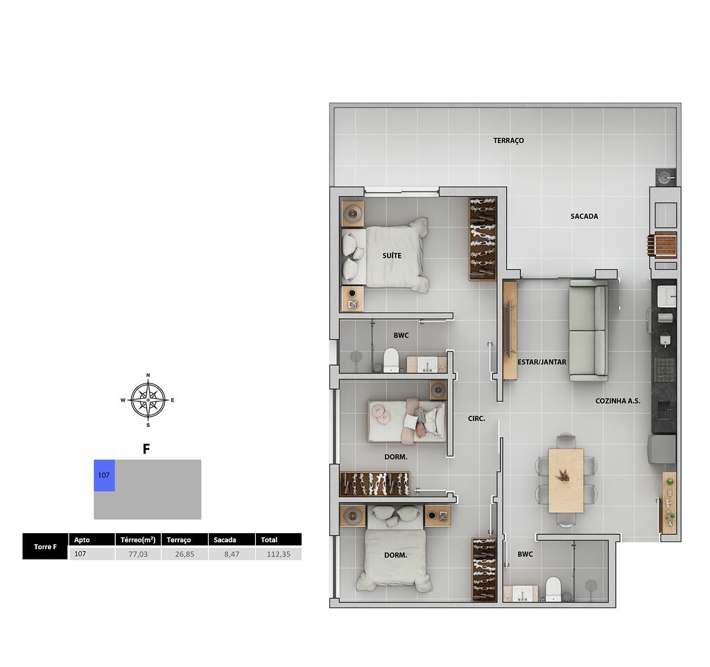 Apartamento, 107 m² - Foto 55