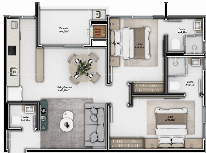 Apartamento, 2 quartos, 67 m² - Foto 5