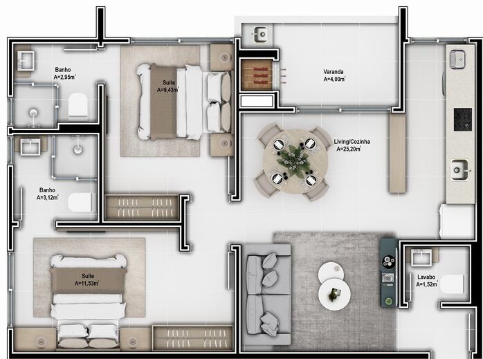 Apartamento, 2 quartos, 67 m² - Foto 8