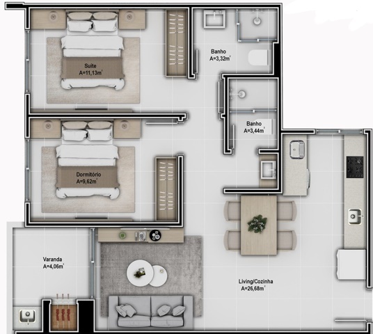 Apartamento, 2 quartos, 67 m² - Foto 9