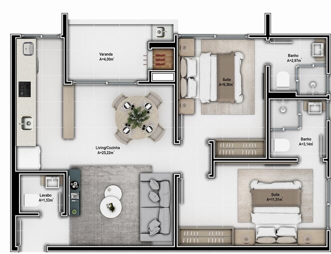 Apartamento, 2 quartos, 67 m² - Foto 12