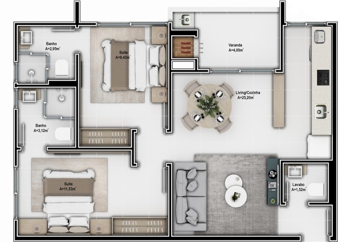 Apartamento, 2 quartos, 67 m² - Foto 13