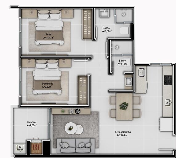 Apartamento, 2 quartos, 67 m² - Foto 15