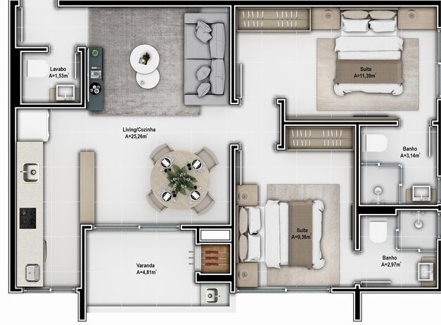 Apartamento, 2 quartos, 67 m² - Foto 18