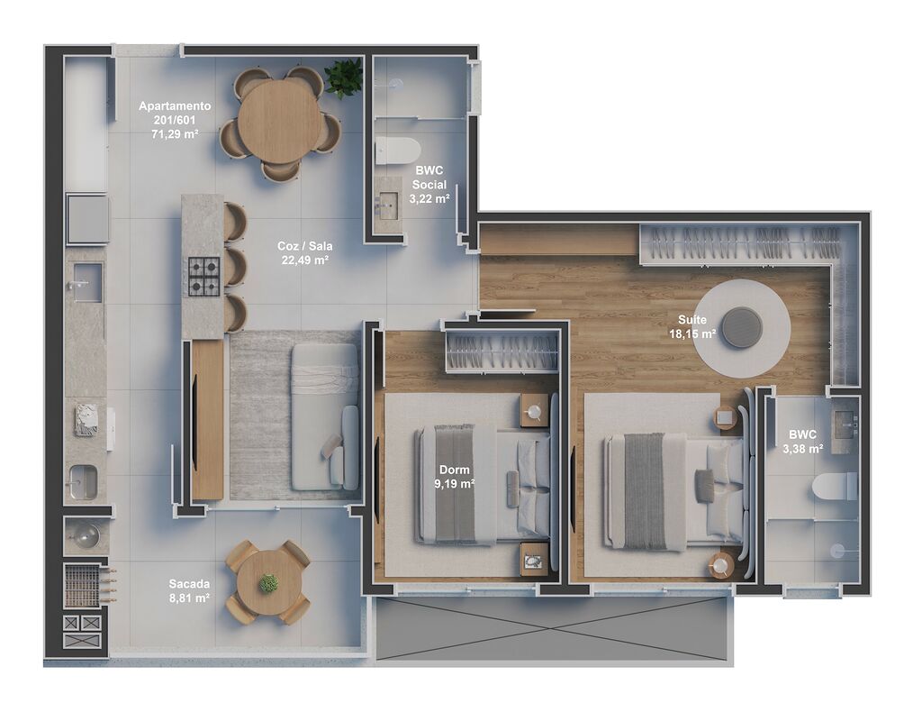 Apartamento, 2 quartos, 152 m² - Foto 1