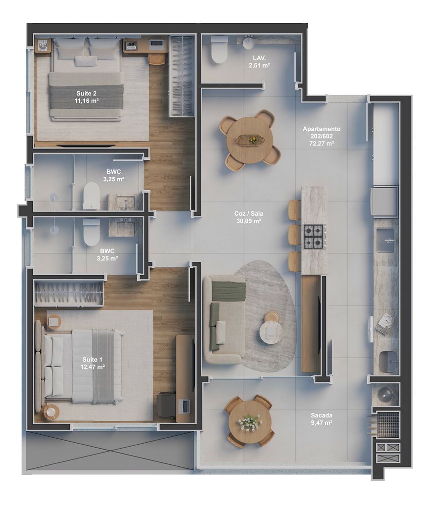 Apartamento, 2 quartos, 98 m² - Foto 3