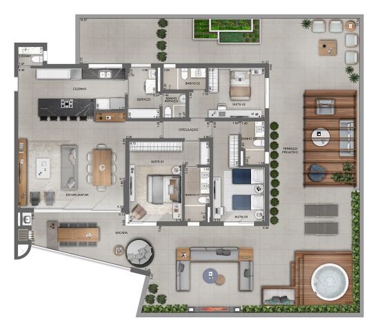 Apartamento, 3 quartos, 267 m² - Foto 11
