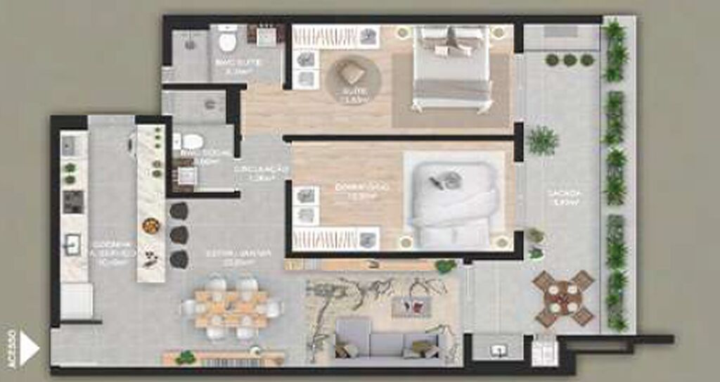 Apartamento, 2 quartos, 91 m² - Foto 6