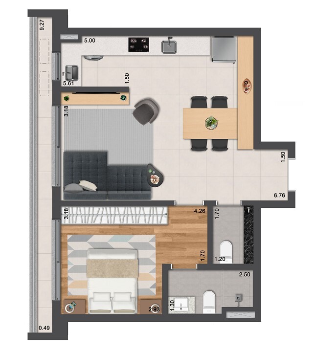 Apartamento, 2 quartos, 65 m² - Foto 1