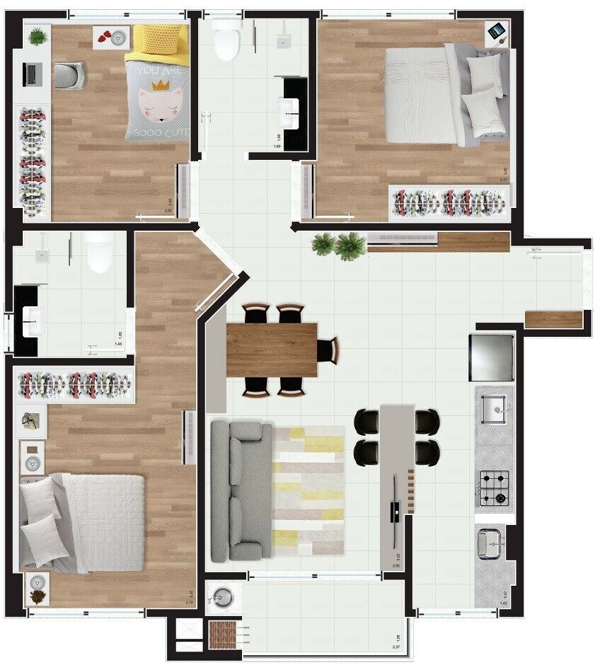 Apartamento, 3 quartos, 74 m² - Foto 6