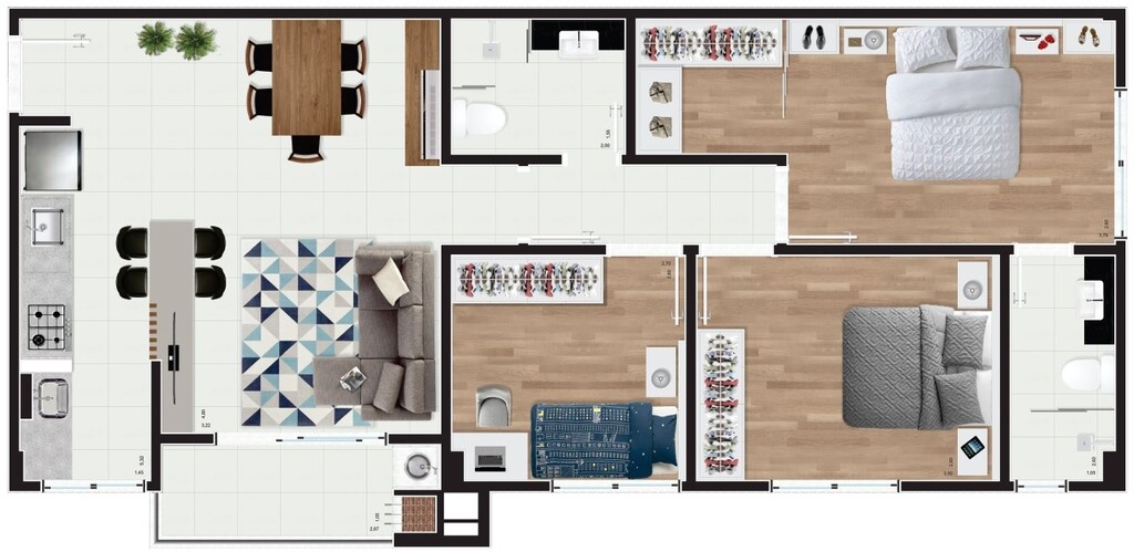 Apartamento, 3 quartos, 74 m² - Foto 7