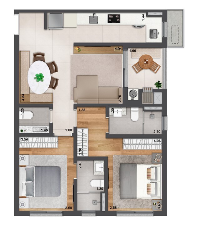 Apartamento, 2 quartos, 108 m² - Foto 5