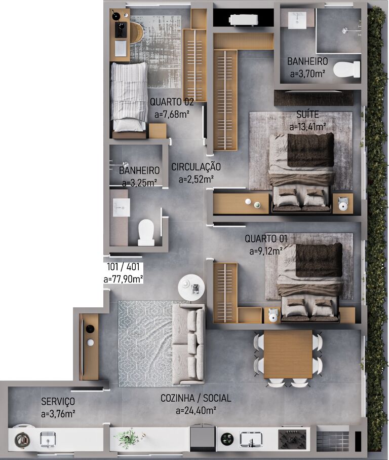 Apartamento, 3 quartos, 99 m² - Foto 6