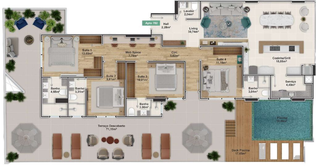 Apartamento, 3 quartos, 131 m² - Foto 9
