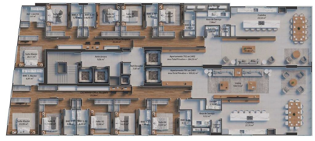 Apartamento, 5 quartos, 264 m² - Foto 3