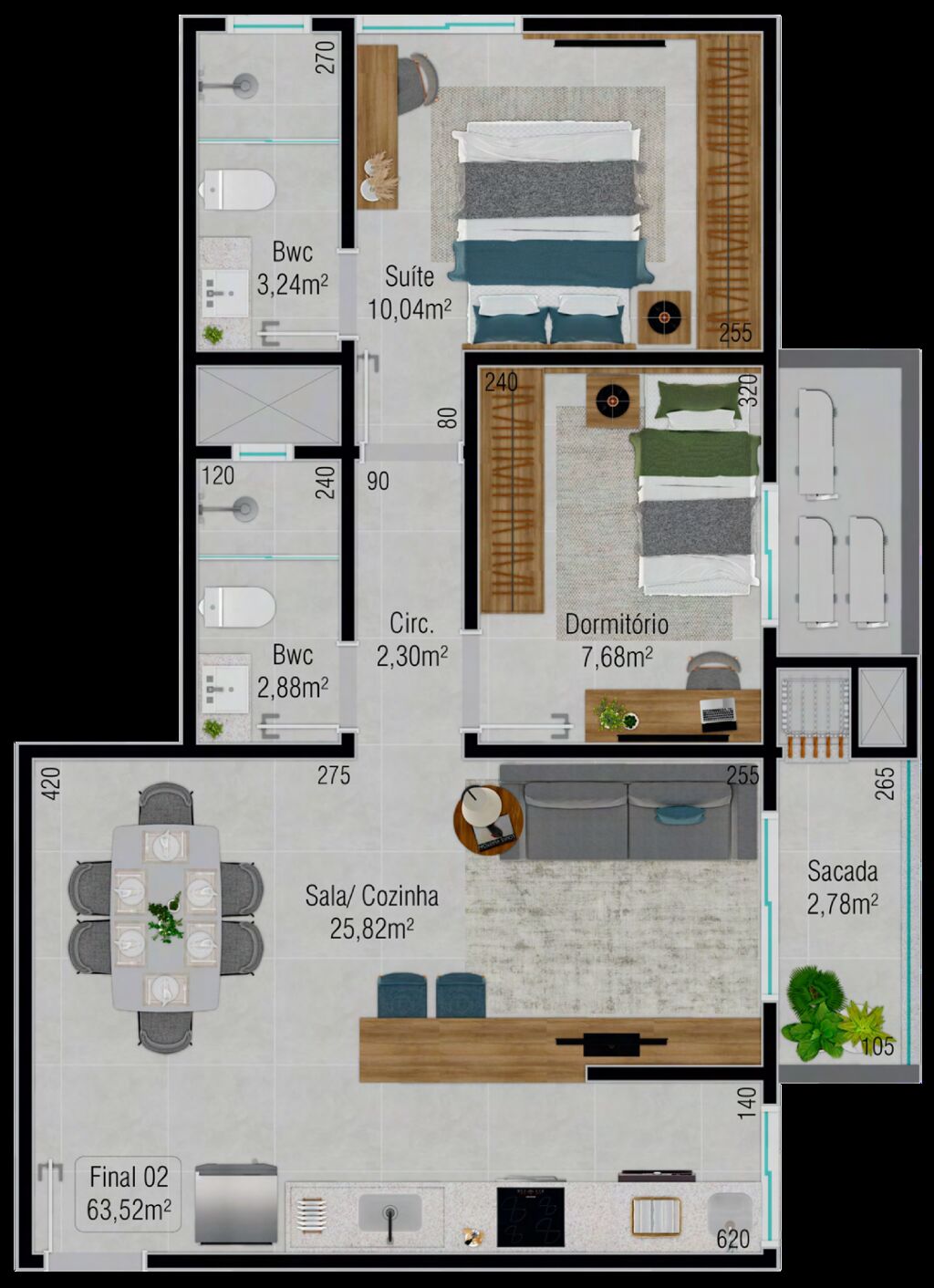 Apartamento, 2 quartos, 116 m² - Foto 12