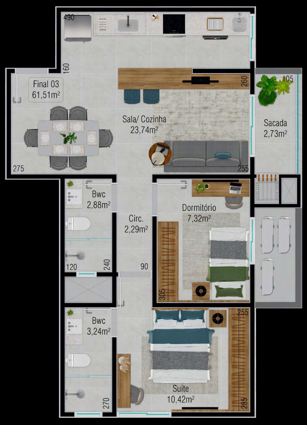 Apartamento, 2 quartos, 92 m² - Foto 6