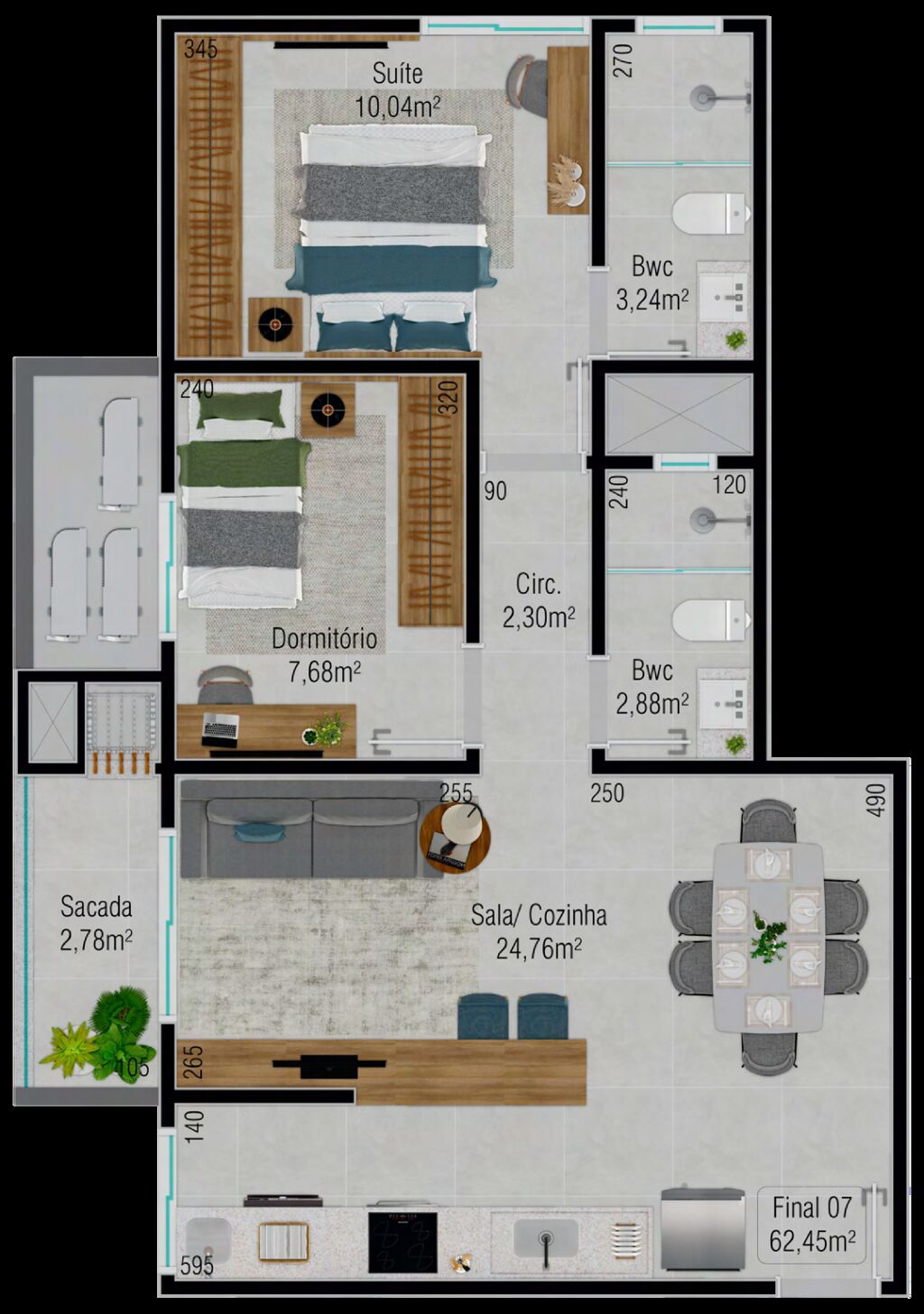Apartamento, 2 quartos, 92 m² - Foto 7